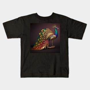Jewel-like Peacock Kids T-Shirt